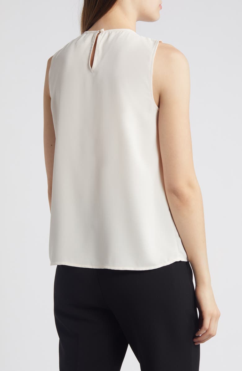 Anne Klein Pleat Neck Sleeveless Top, Alternate, color, 