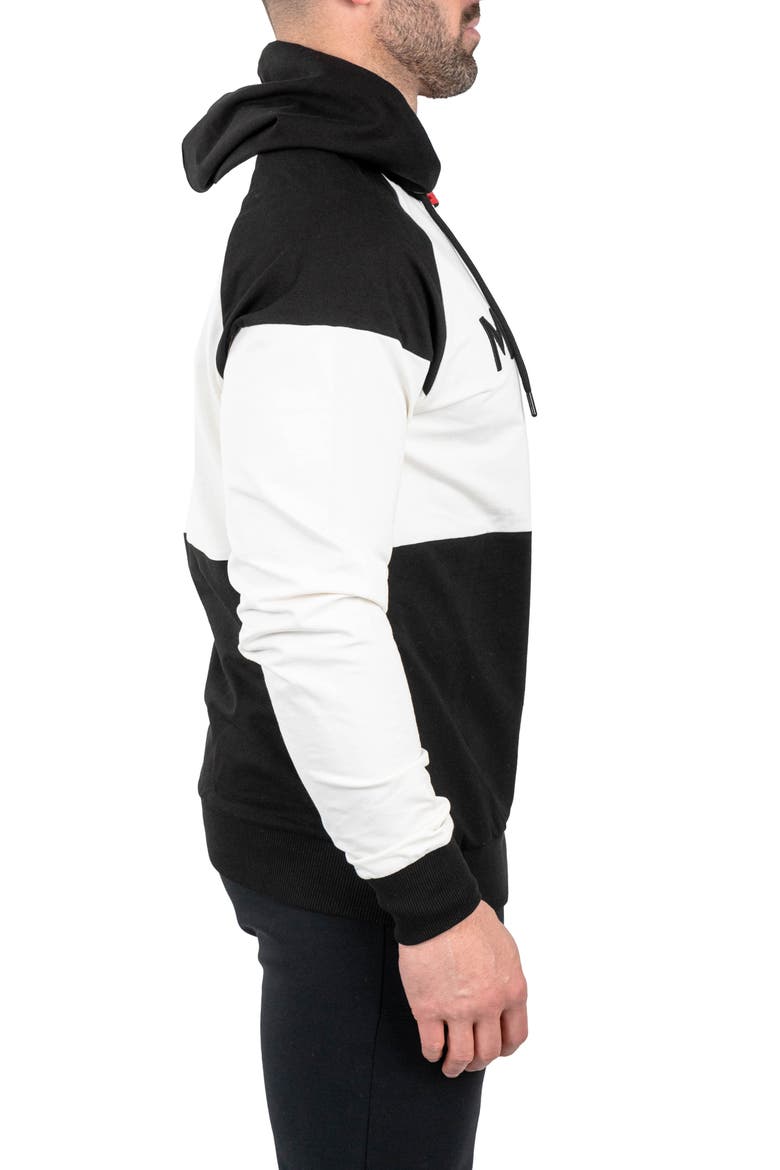 Colorblock Logo Graphic Hoodie, Alternate, color, WHITE