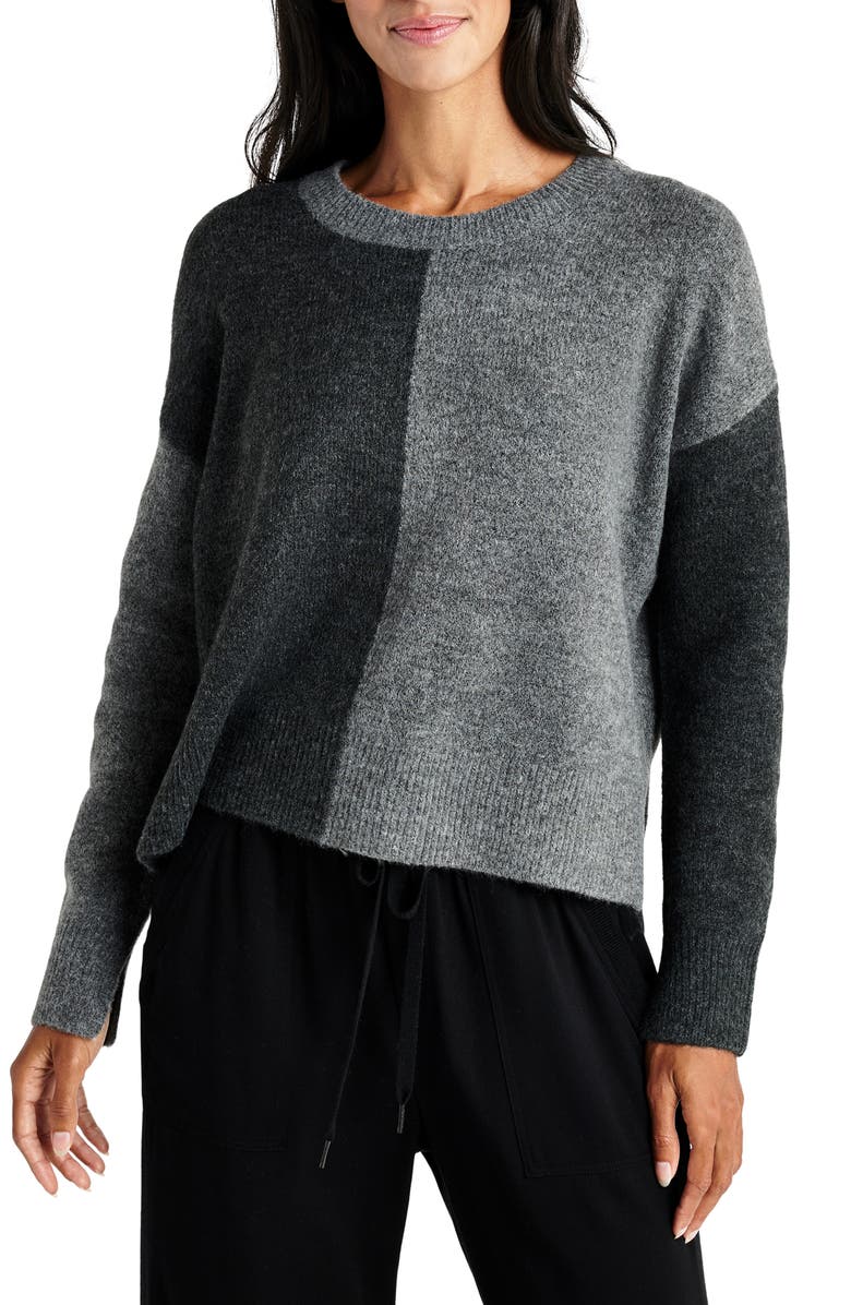 Splendid Amy Colorblock Crewneck Sweater, Main, color,