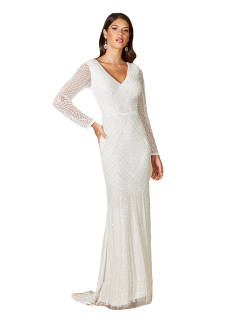 Finley Sheer Sleeve Wedding Gown
