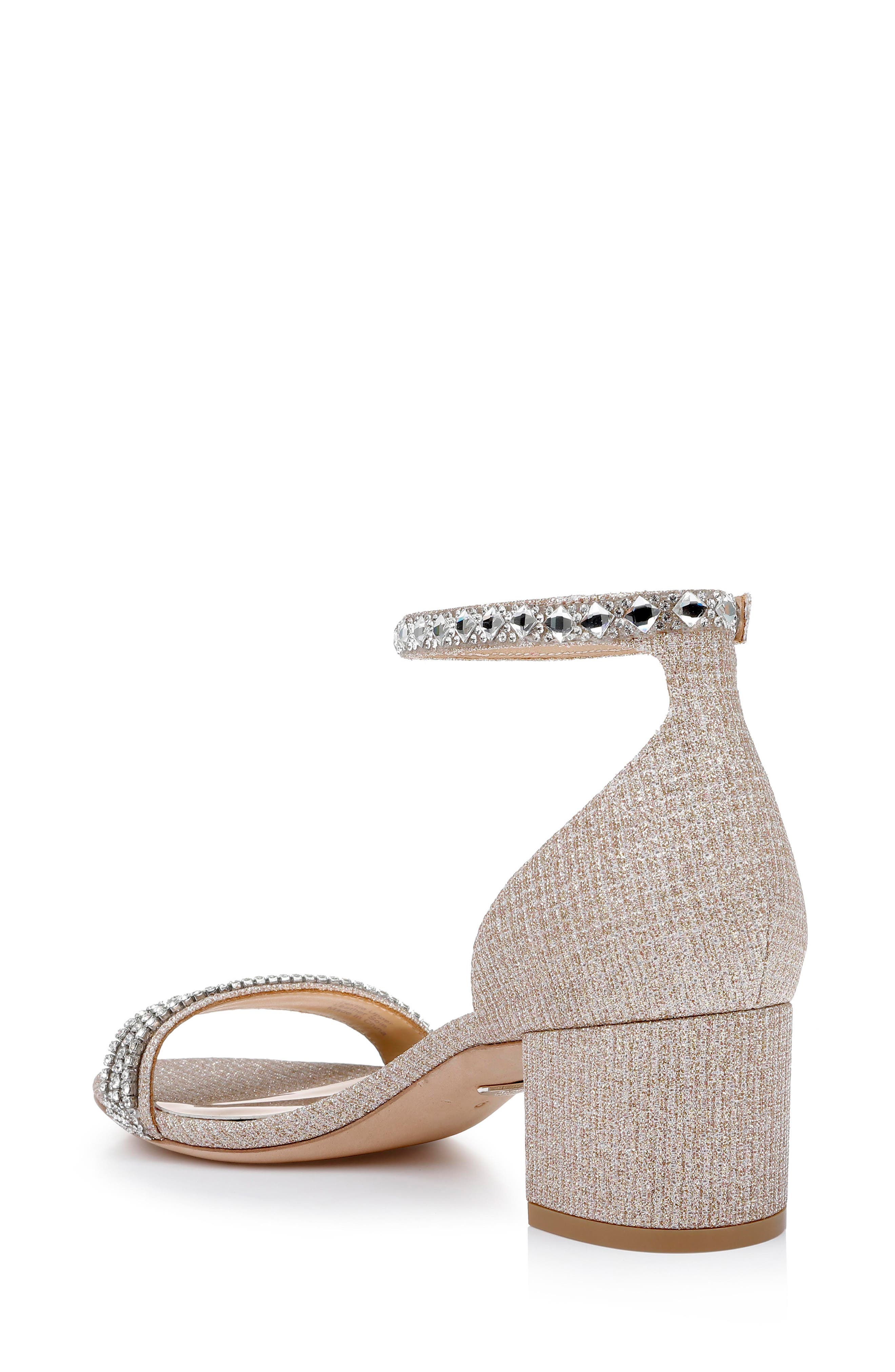 Badgley Mischka Block Heeled Sandal, Alternate, color, PALE GOLD