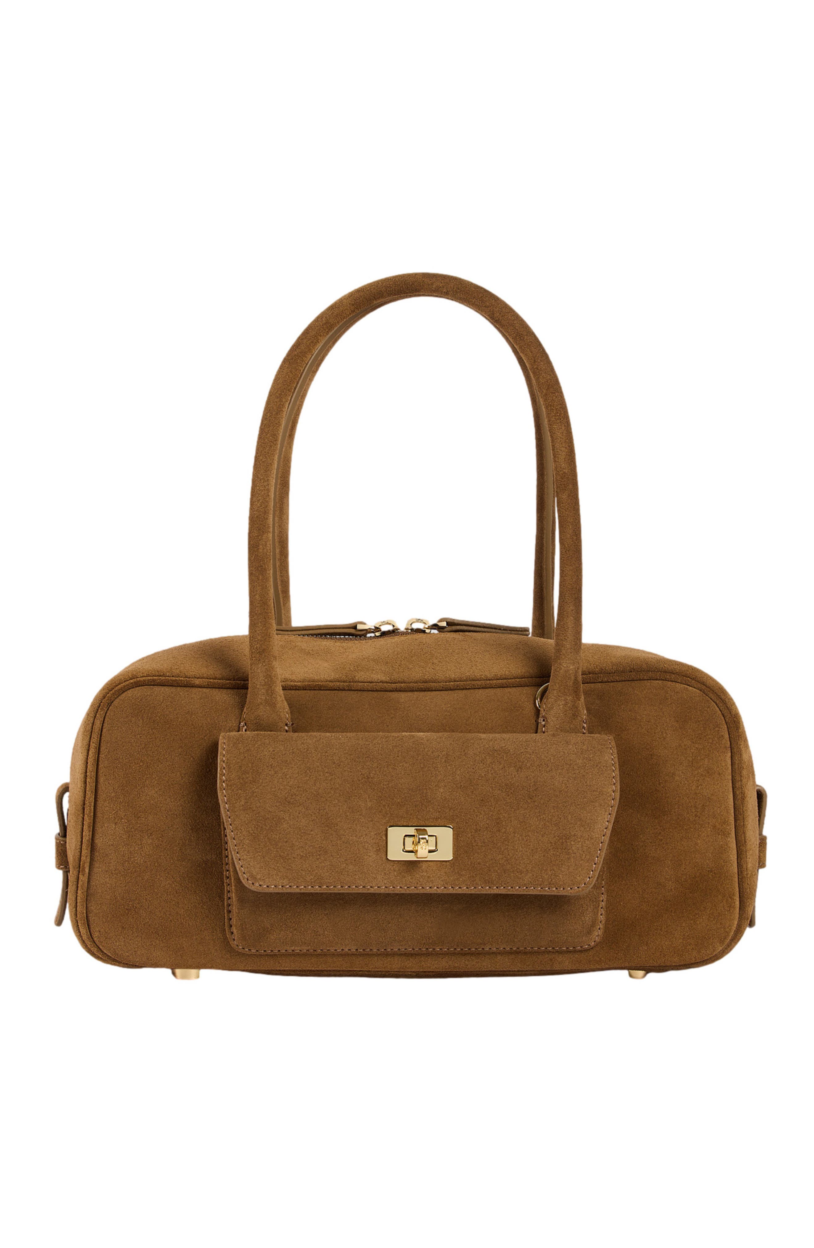 EZMEHRALDA suede bag, Alternate, color, Beige