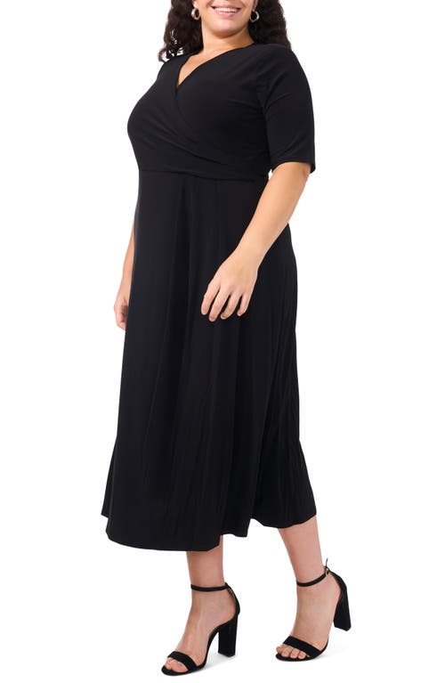 CHAUS CHAUS LAURA FAUX WRAP MIDI DRESS