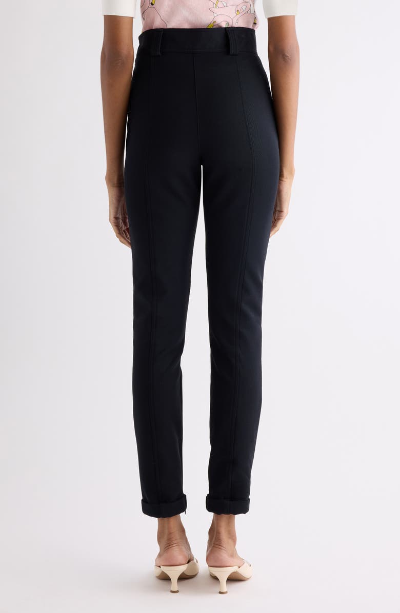 Chloé High Waist Stretch Tricotine Pants, Alternate, color, Black
