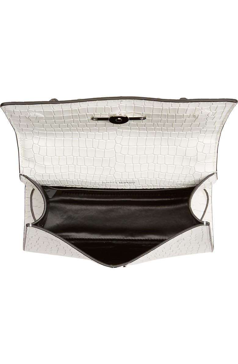 Rebecca Minkoff Lou Top Handle Croc Embossed Leather Crossbody Bag, Alternate, color,
