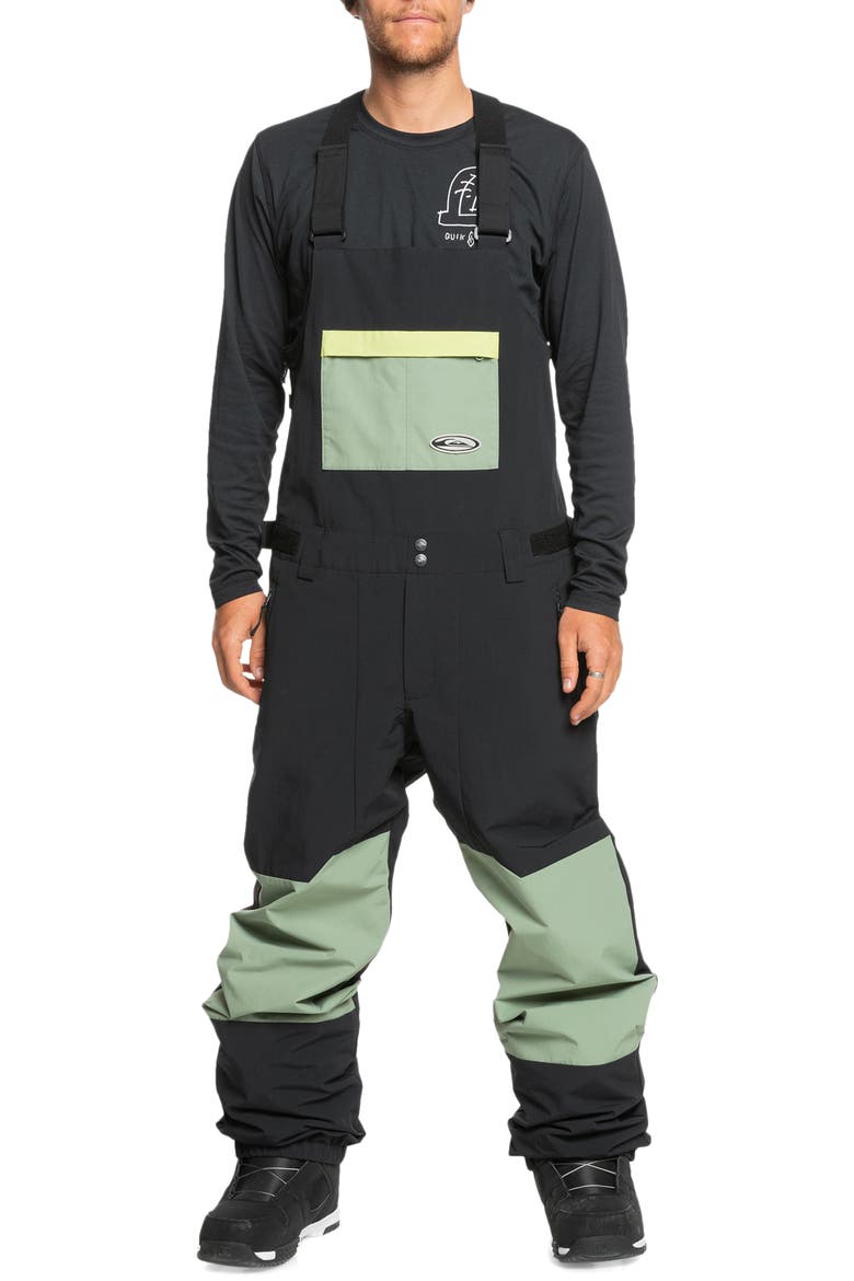 Fly High Water Resistant Snow Bibs, Main, color, BLACK.