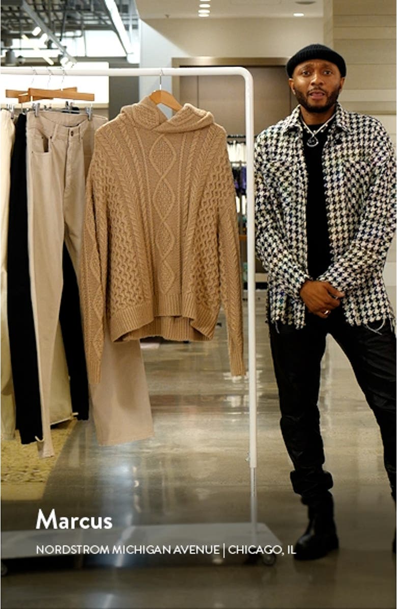 Cable Knit Hoodie, sales video thumbnail