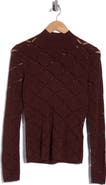 Reiss Seren Laser Cut Funnel Neck Knit Top