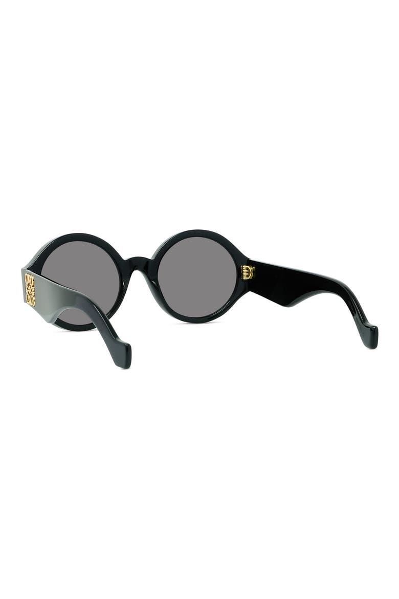 53mm Round Sunglasses, Alternate, color, BLACK/ SMOKE