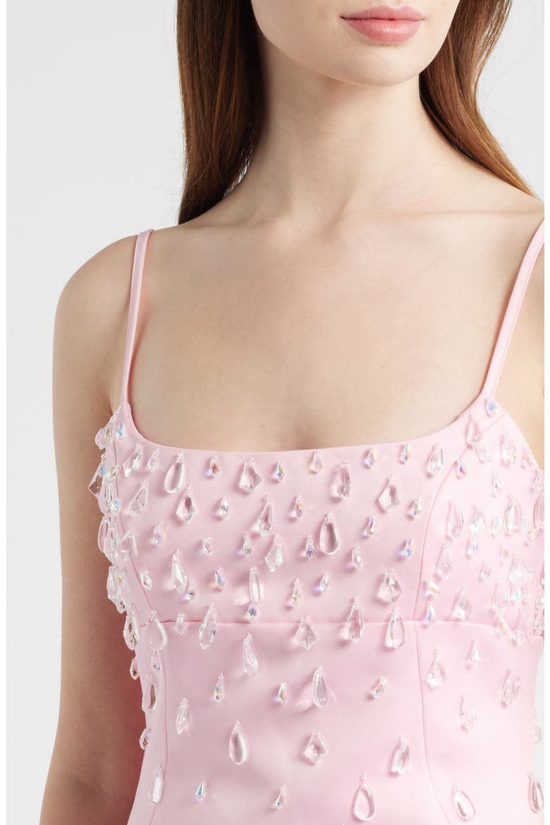 Diane Crystal Embellished Cocktail Minidress, Alternate, color, PETAL PINK