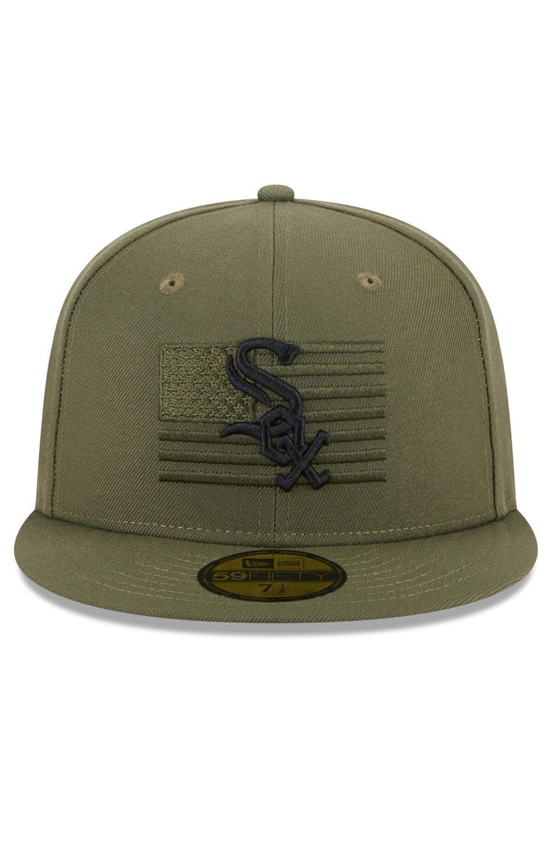 New Era Men's New Era  Green Chicago White Sox 2023 Armed Forces Day On-Field 59FIFTY Fitted Hat, Alternate, color, 