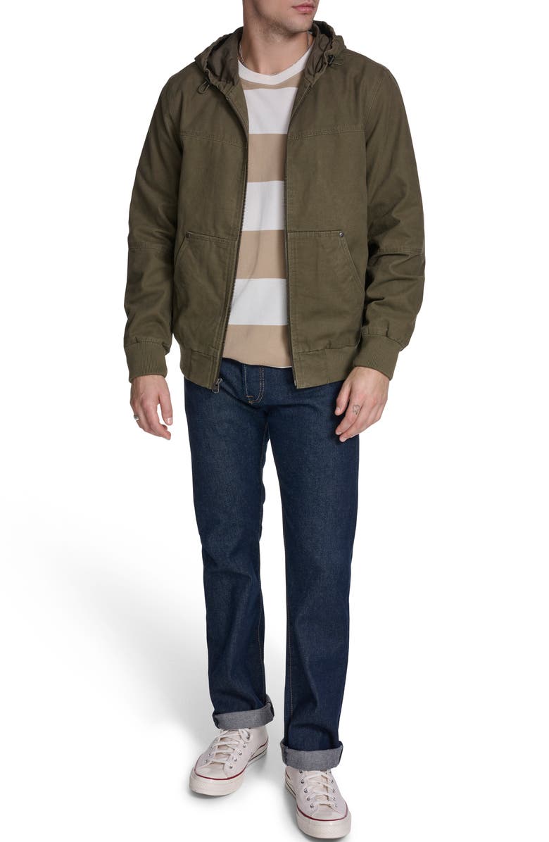 Levi's Lightweight Workwear Hooded Jacket, Alternate, color, Olive Tree