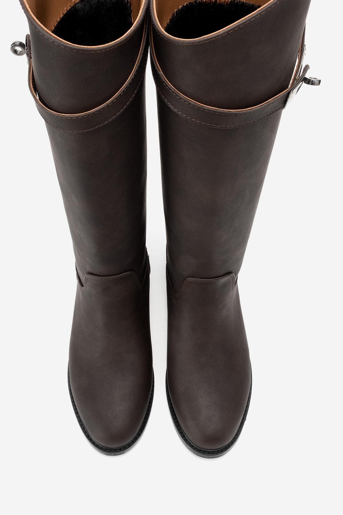 Yoko Knee High Boot, Alternate, color, Brown Nubuck Faux Leather