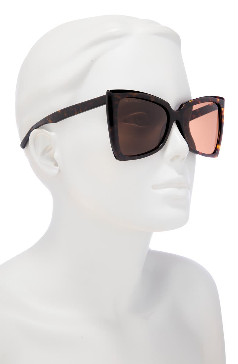 Balenciaga 57mm Butterfly Sunglasses, Alternate, color,