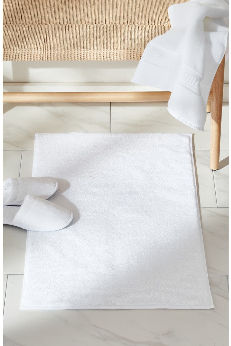 Organic Hydrocotton Bath Mat, Alternate, color, WHITE