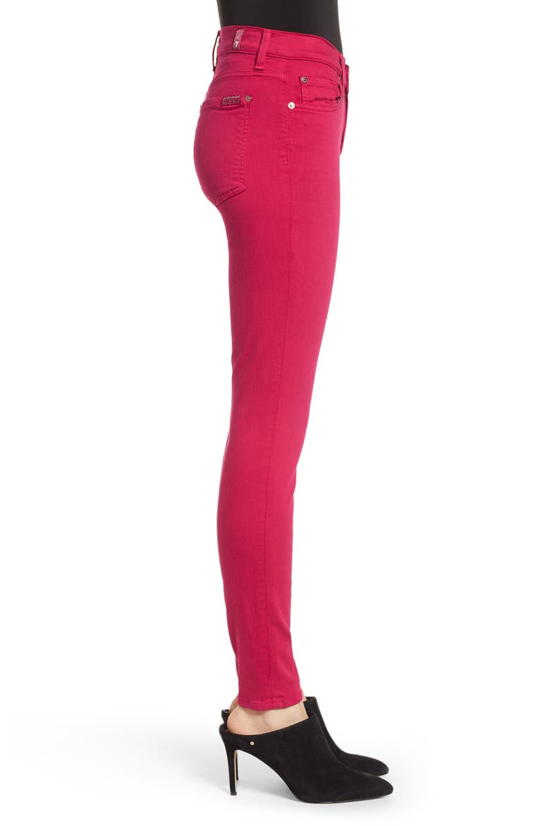 The Ankle Skinny Jeans, Alternate, color, AZALEA PINK