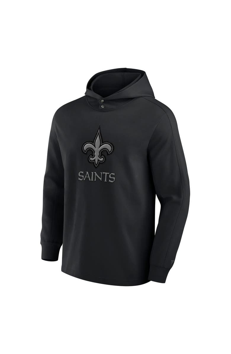 FANATICS Men's Fanatics Black New Orleans Saints Elements Blaze Tri-Blend Long Sleeve Hoodie T-Shirt, Alternate, color, 