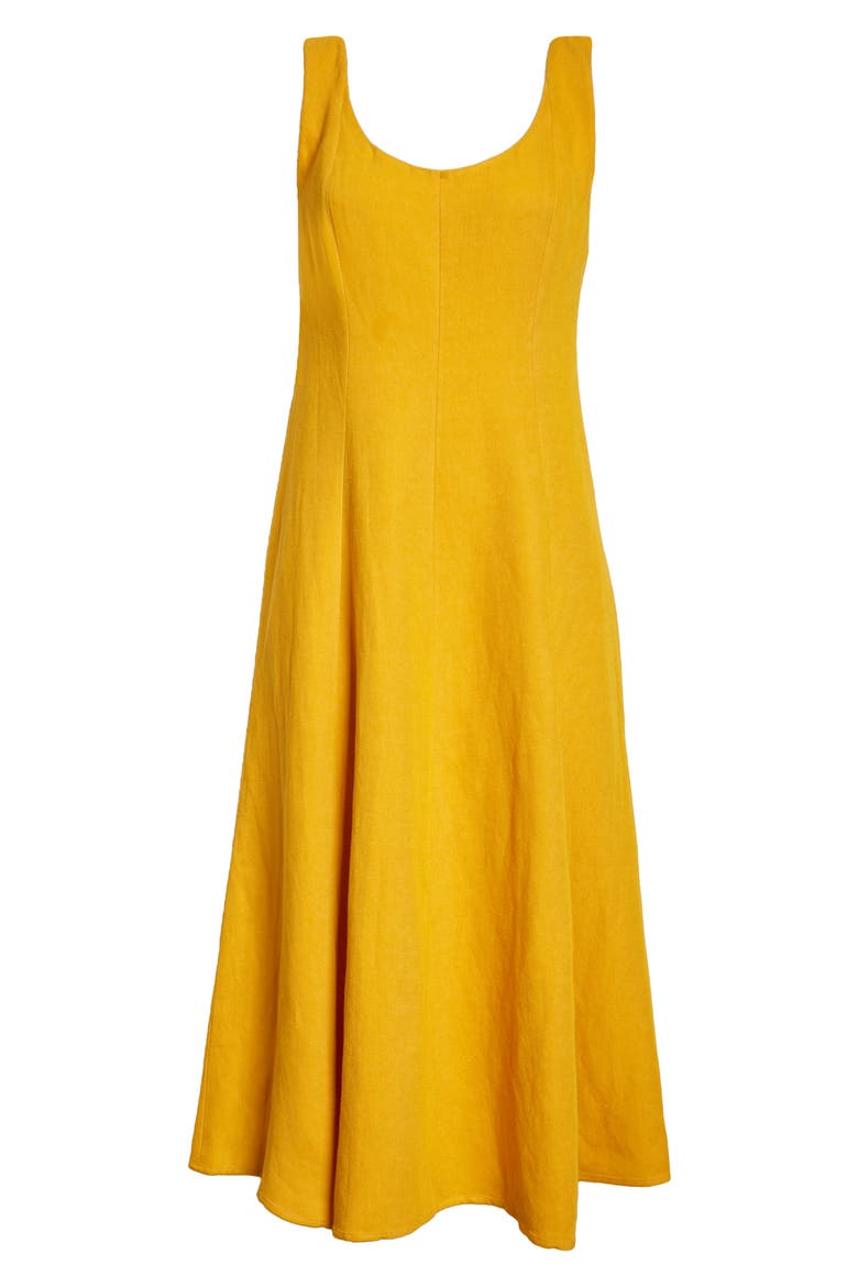 Panelled Sleeveless Midi Dress, Alternate, color, PAPAYA
