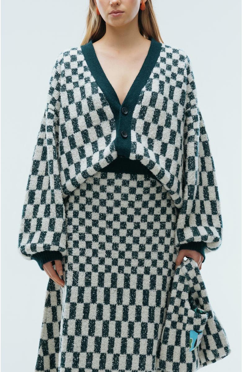 De Loreta Victoria V-Neck Alpaca Blend Cardigan, Main, color, 