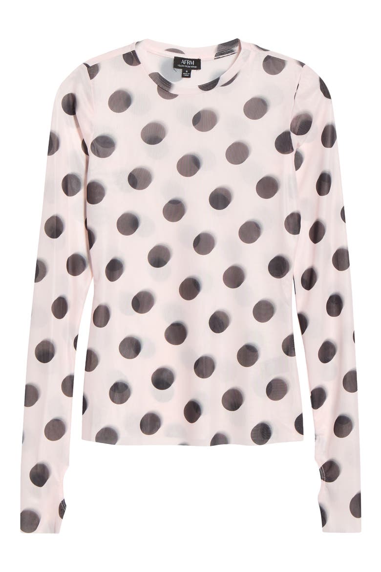 Kaylee Floral Mesh Top, Alternate, color, ROSE BLUR DOT