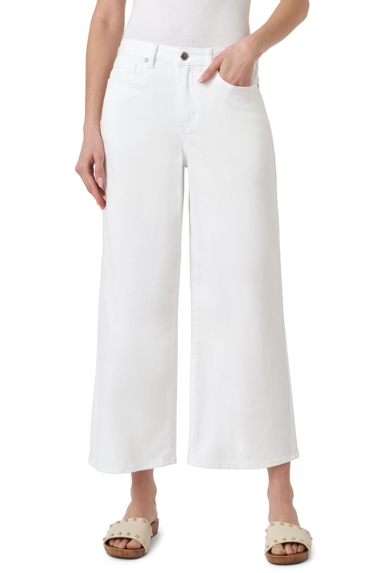 Wide Leg Crop Denim Pants, Main, color, WHITE SOLID