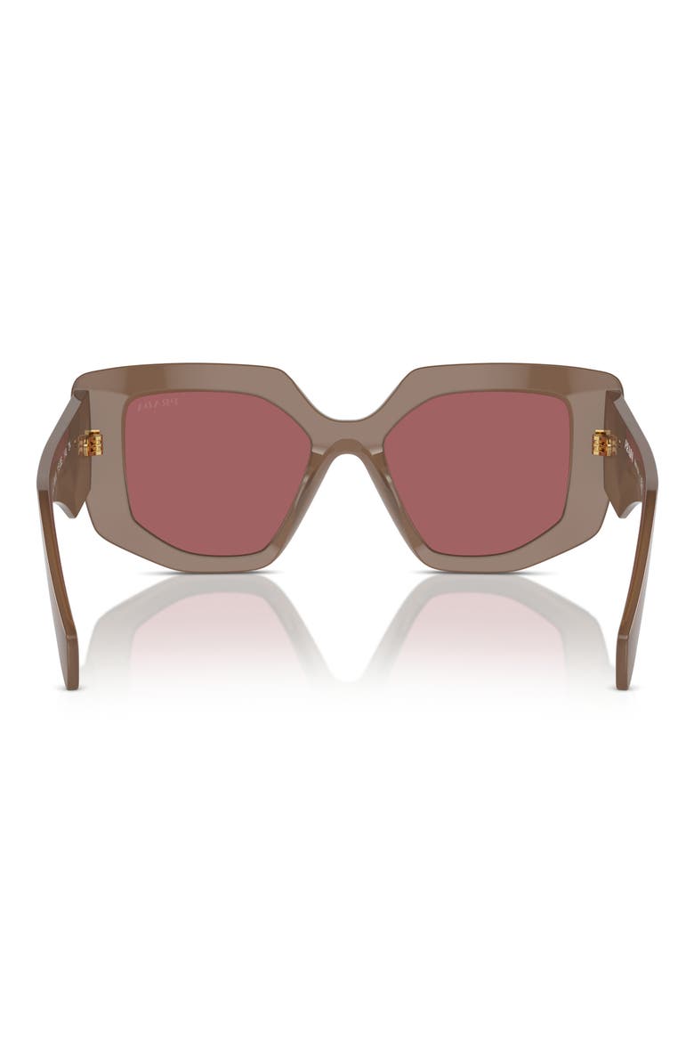 50mm Geometric Sunglasses, Alternate, color, DARK VIOLET