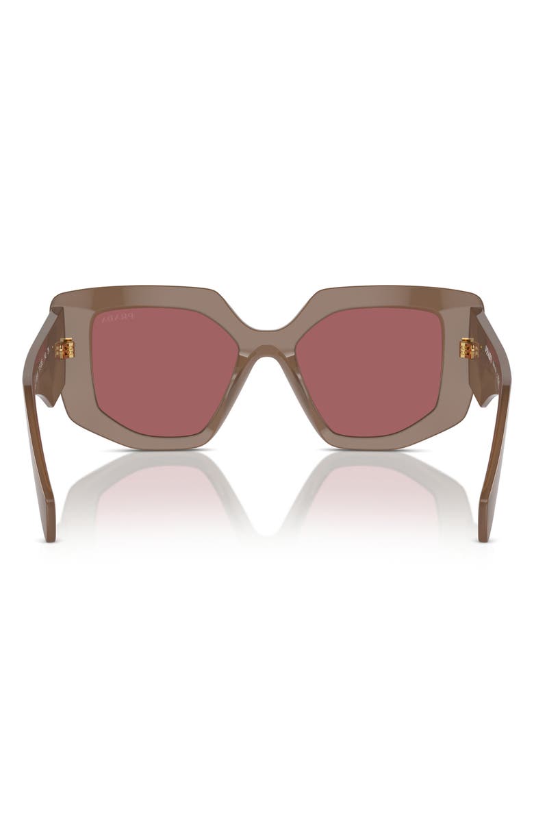 Prada 50mm Geometric Sunglasses, Alternate, color, Dark Violet