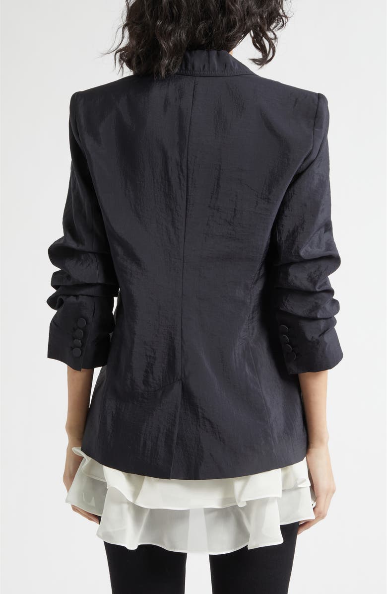 Cinq à Sept Khloe Tumbled Woven Blazer, Alternate, color, Black