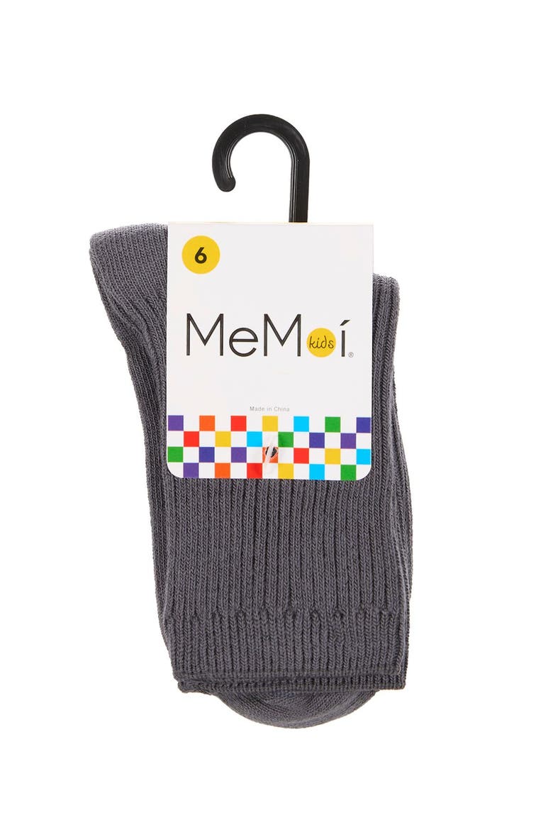 Ribbed Rich Crew Socks, Alternate, color, Slate Gray