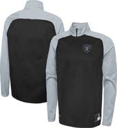 New Era Men's New Era Black Las Vegas Raiders Combine Authentic O-Line Raglan Half-Zip Jacket