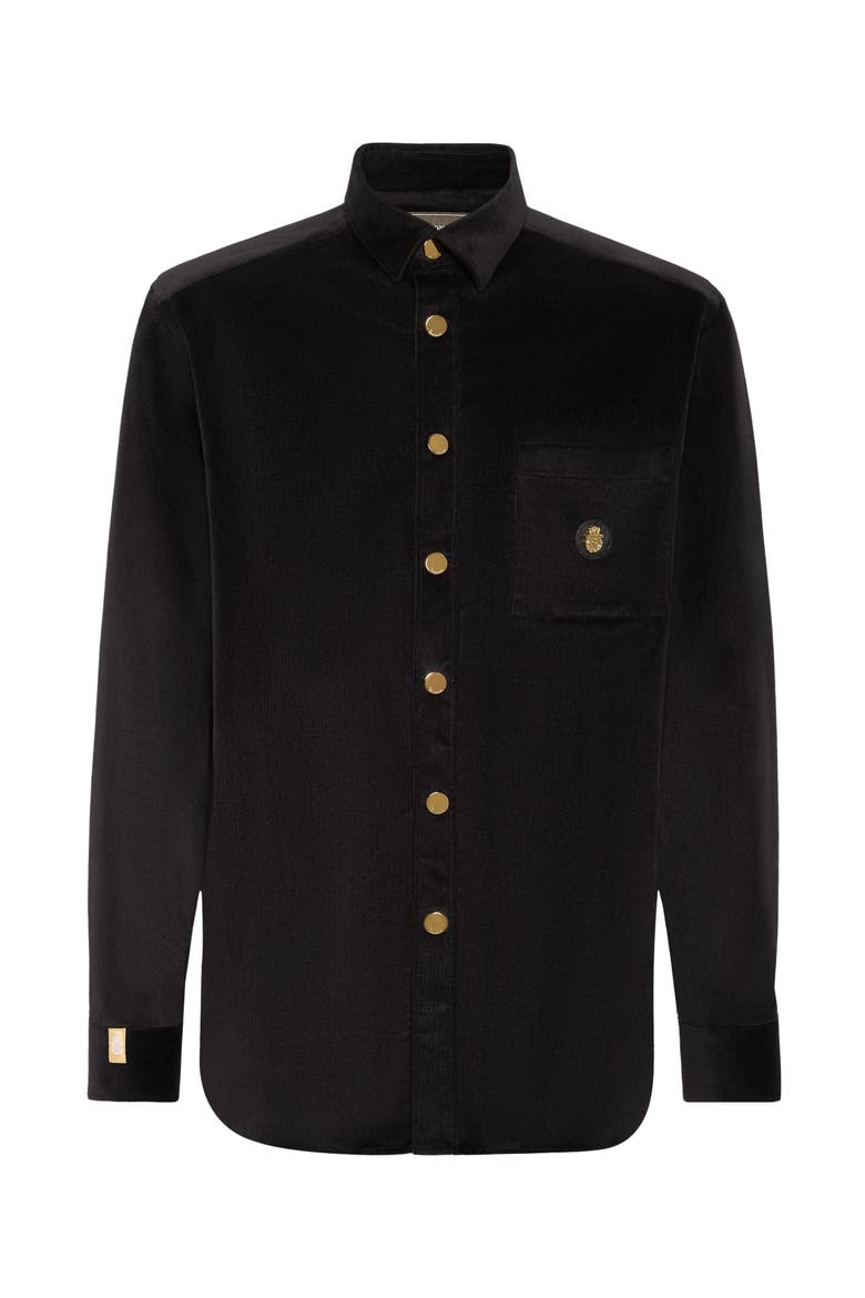 Corduroi Overshirt Men, Main, color, black