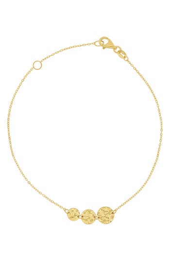 Bony Levy 14k Gold Hammered Disc Bracelet In 14k Yellow Gold