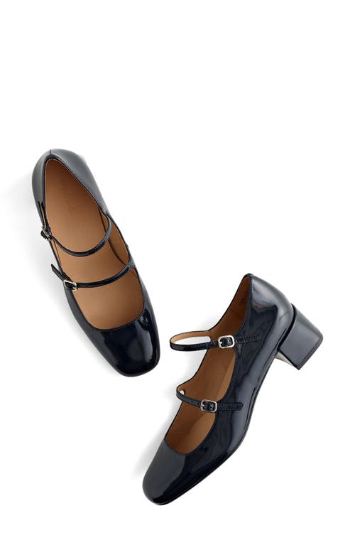 Shop Madewell The Nettie Mary Jane Pump In Deep Indigo