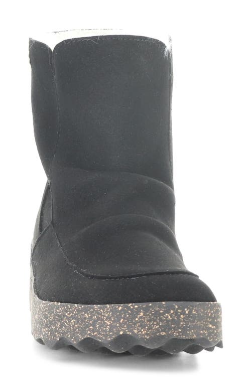 Fly London Cuff Faux Shearling Bootie In Black