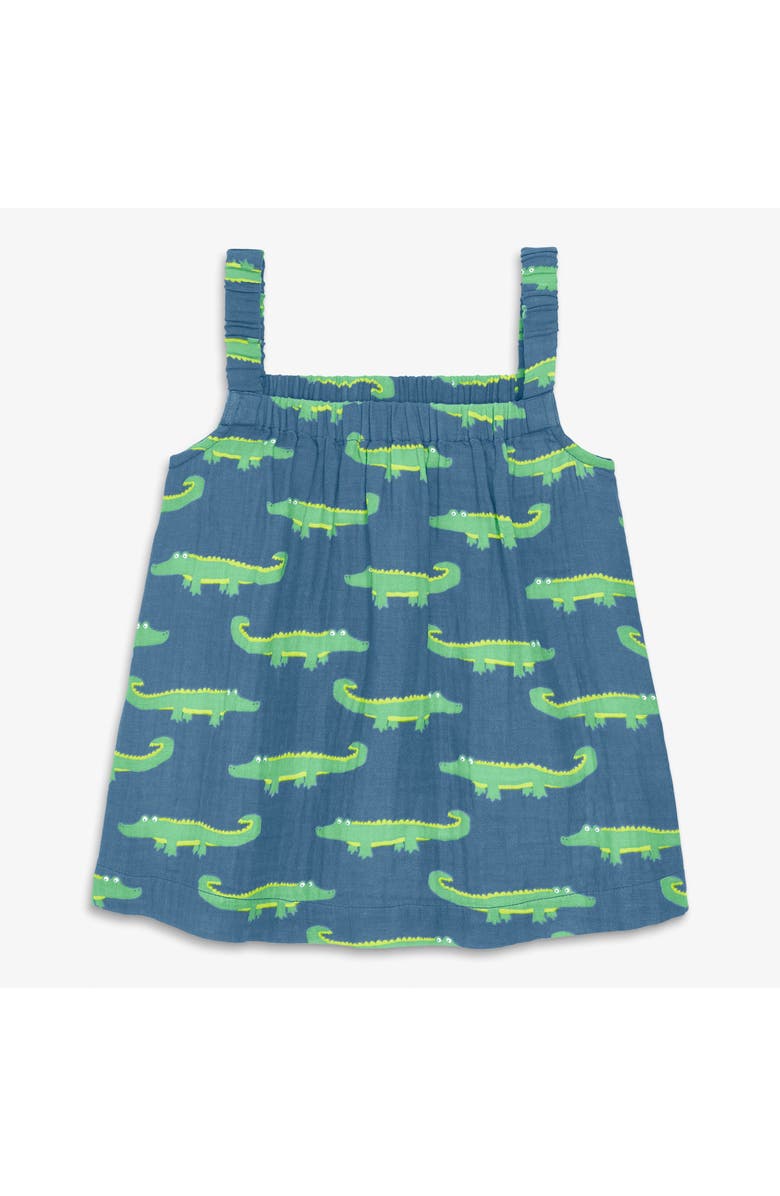 Primary Kids Cotton Gauze Tank In Pals, Main, color, Moonlight Alligators