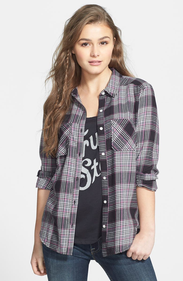 BP. 'Easy' Plaid Shirt, Main, color, 