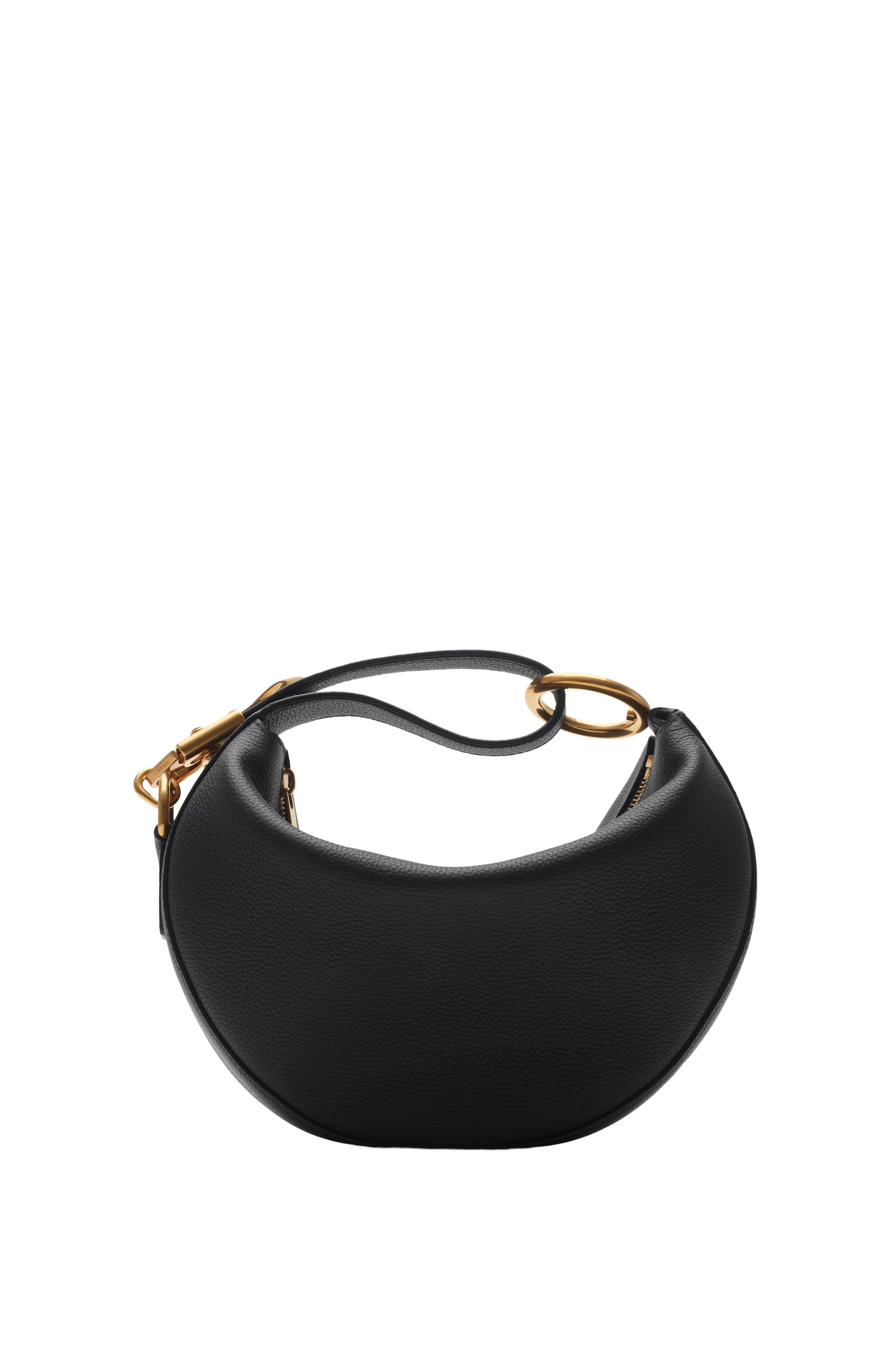 バッグ BURBERRY knight bag バーバリー」の“ラージ ナイトバッグ” は大人な黒レザー。乗馬の鞍から