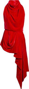 Givenchy Open Back Draped Velvet Top
