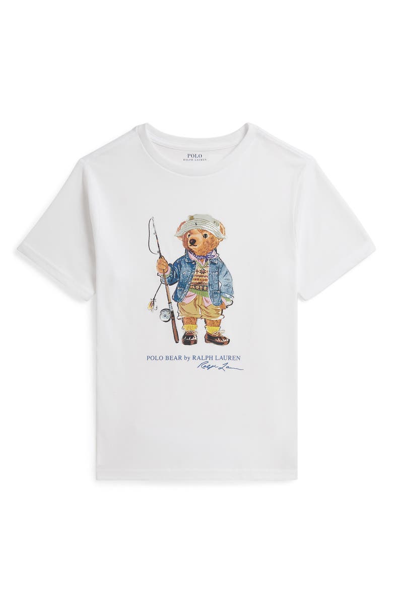 Polo Ralph Lauren Kids' Polo Bear Cotton Graphic T-Shirt, Main, color, White