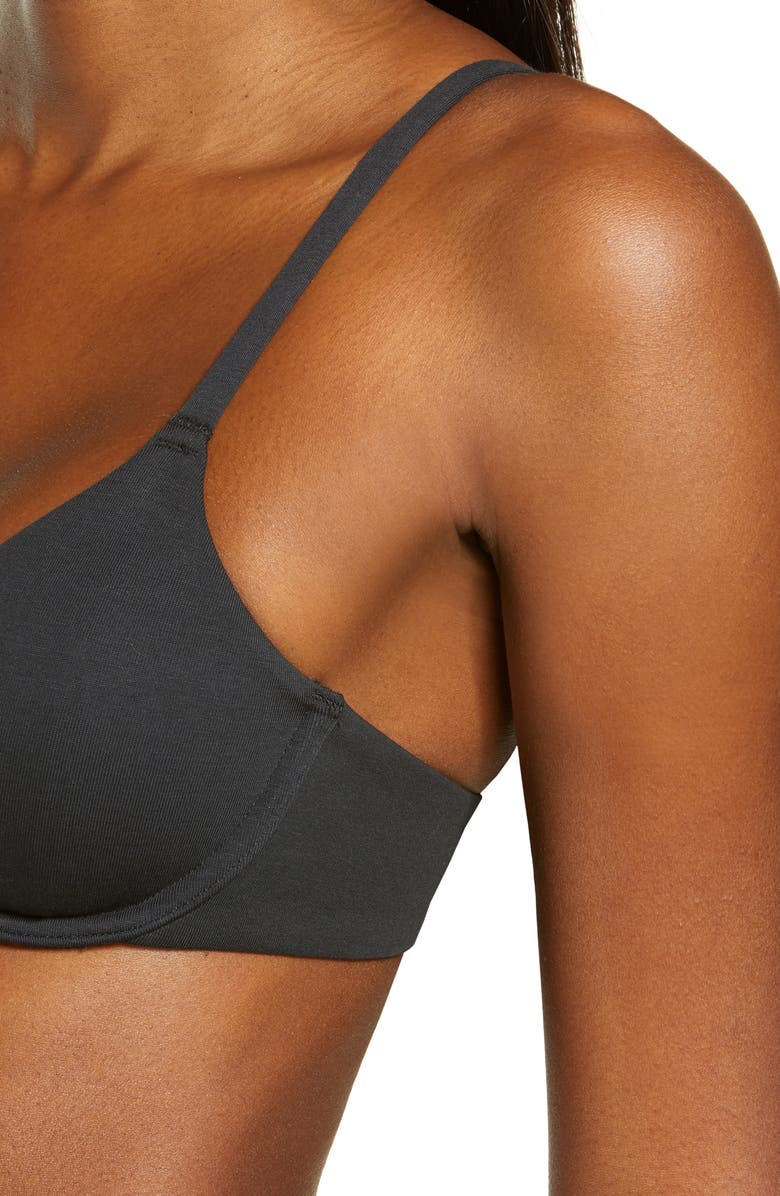 SKIMS Stretch Cotton Jersey Underwire Bra, Alternate, color, 