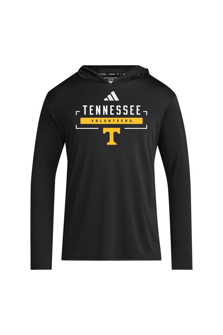 Men's adidas  Black Tennessee Volunteers D4T Long Sleeve Hooded T-Shirt, Alternate, color, Black