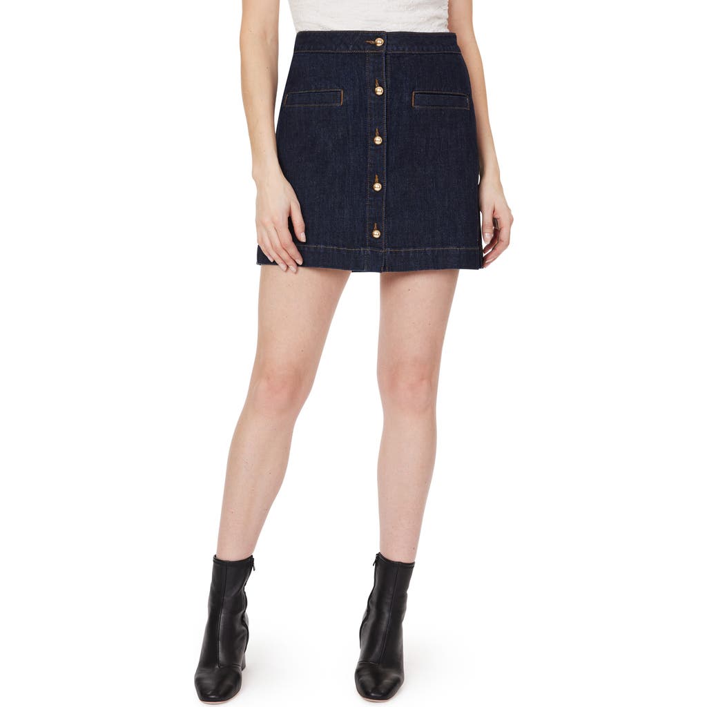 Habitual Studded Denim Miniskirt In Blue