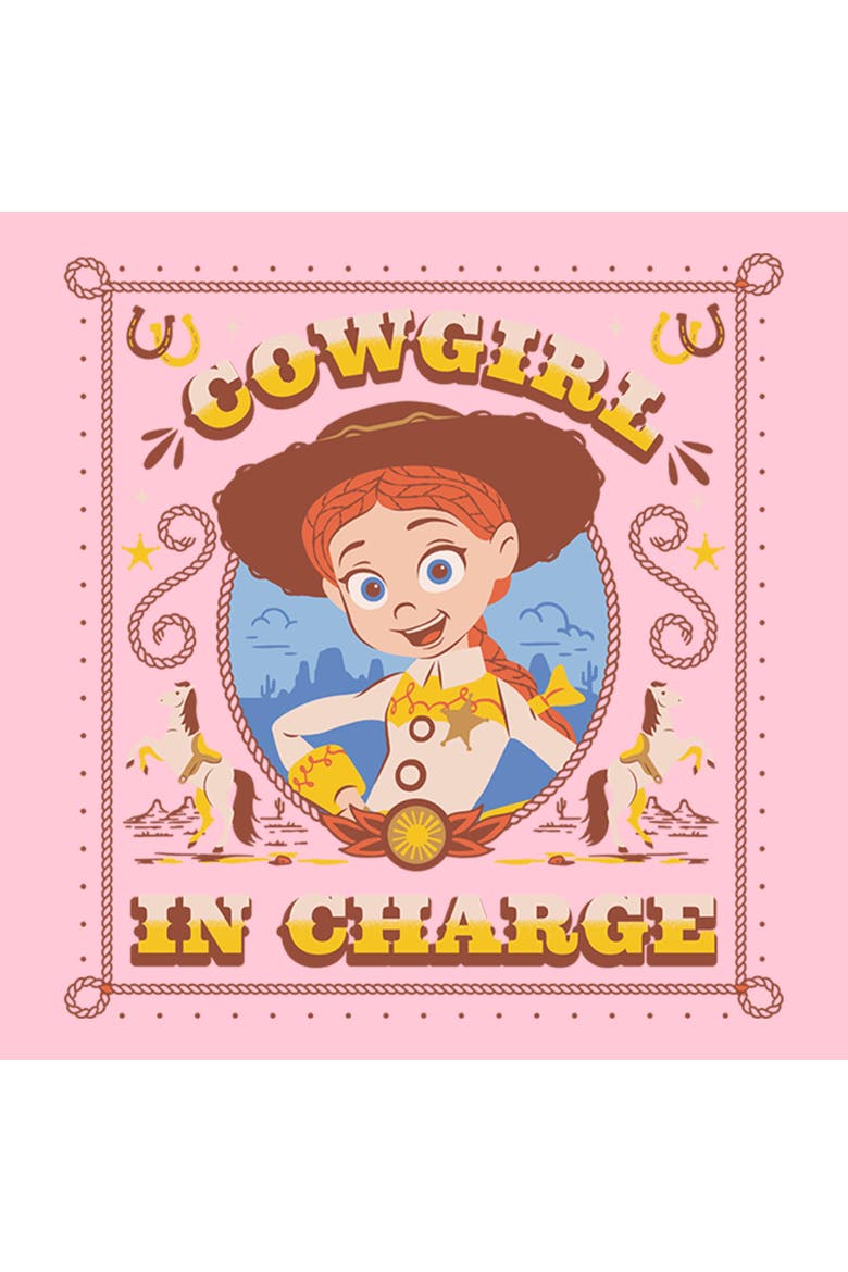 Girls Toy Story 5 Cowgirl In Charge T Shirt, Alternate, color, Light Pink