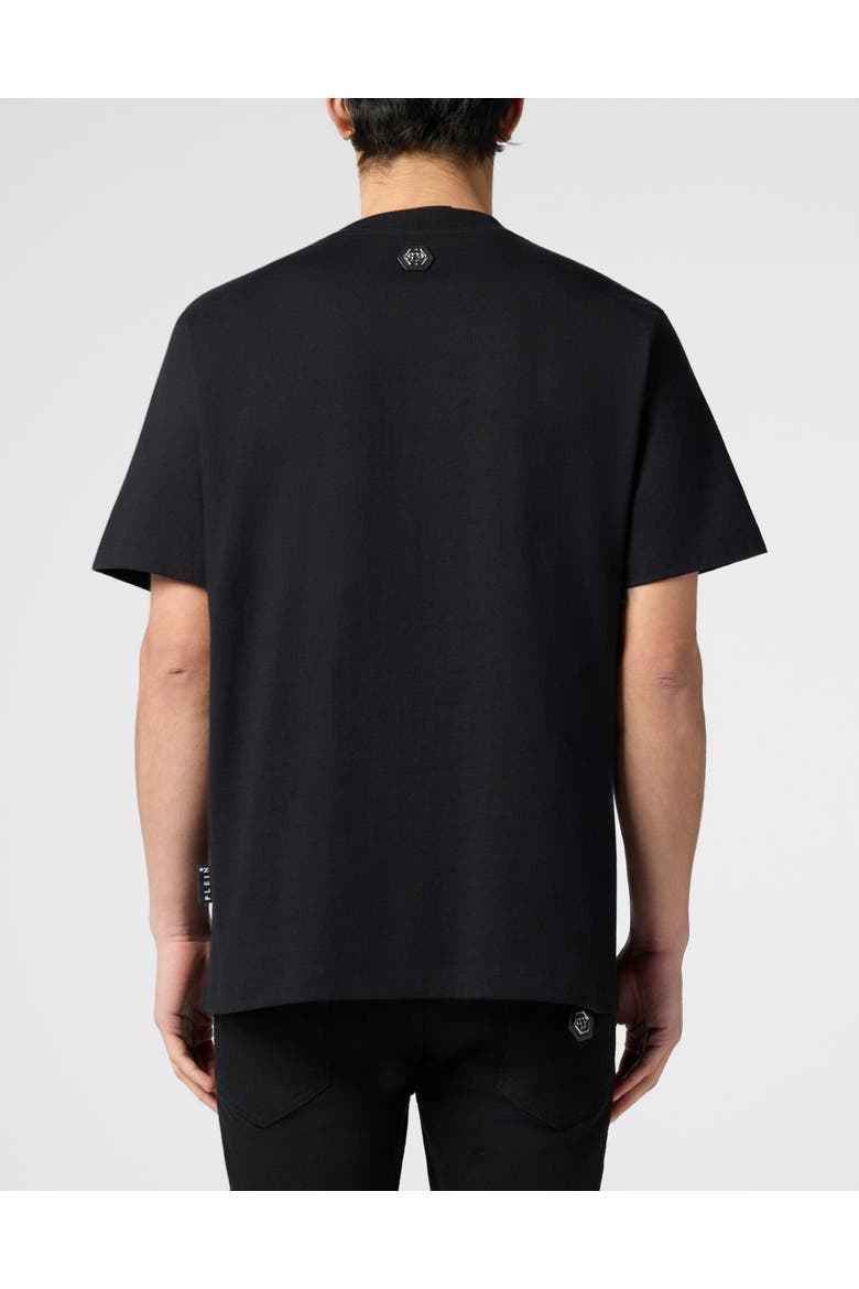 Round Neck T-Shirt Tennis Club Strass Men, Alternate, color, black