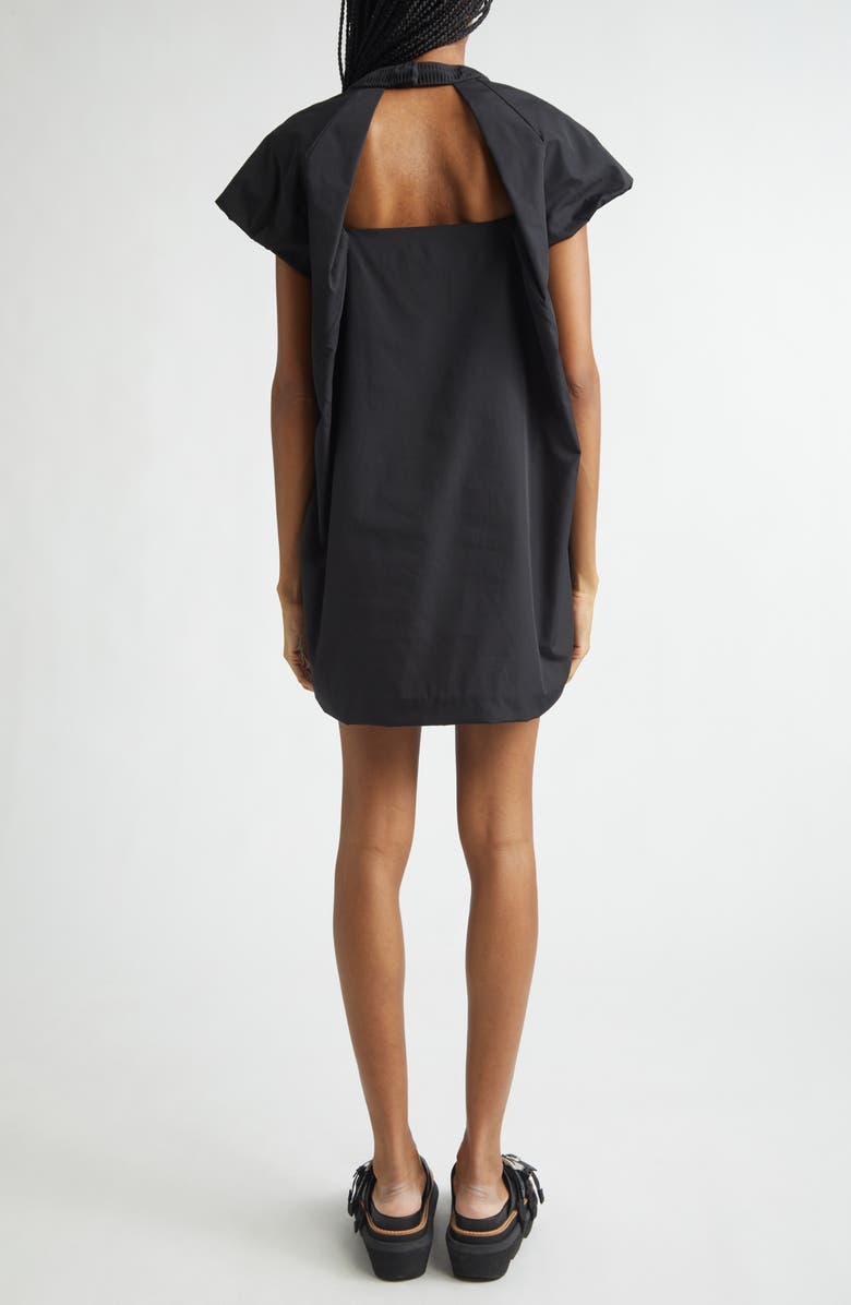 Sacai Poplin Sweatshirt Dress, Alternate, color, Black