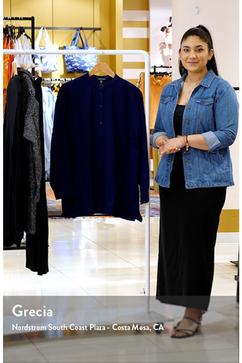 Oversize Band Collar Button-Up Shirt video