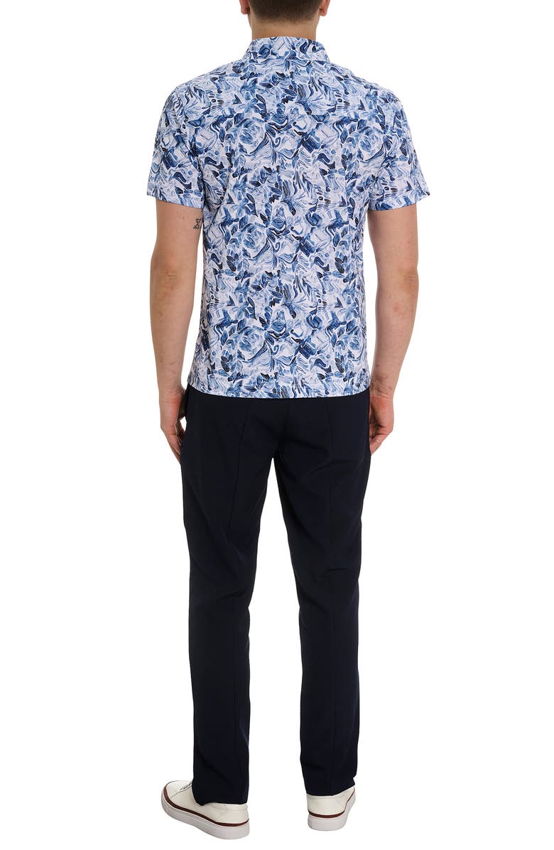 Robert Graham Occasio Short Sleeve Performance Button-Up Shirt, Alternate, color, 
