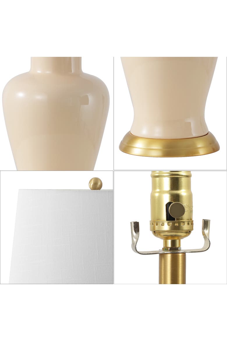 Julian Traditional Classic Ceramic Urn LED Table Lamp, Alternate, color, Almond