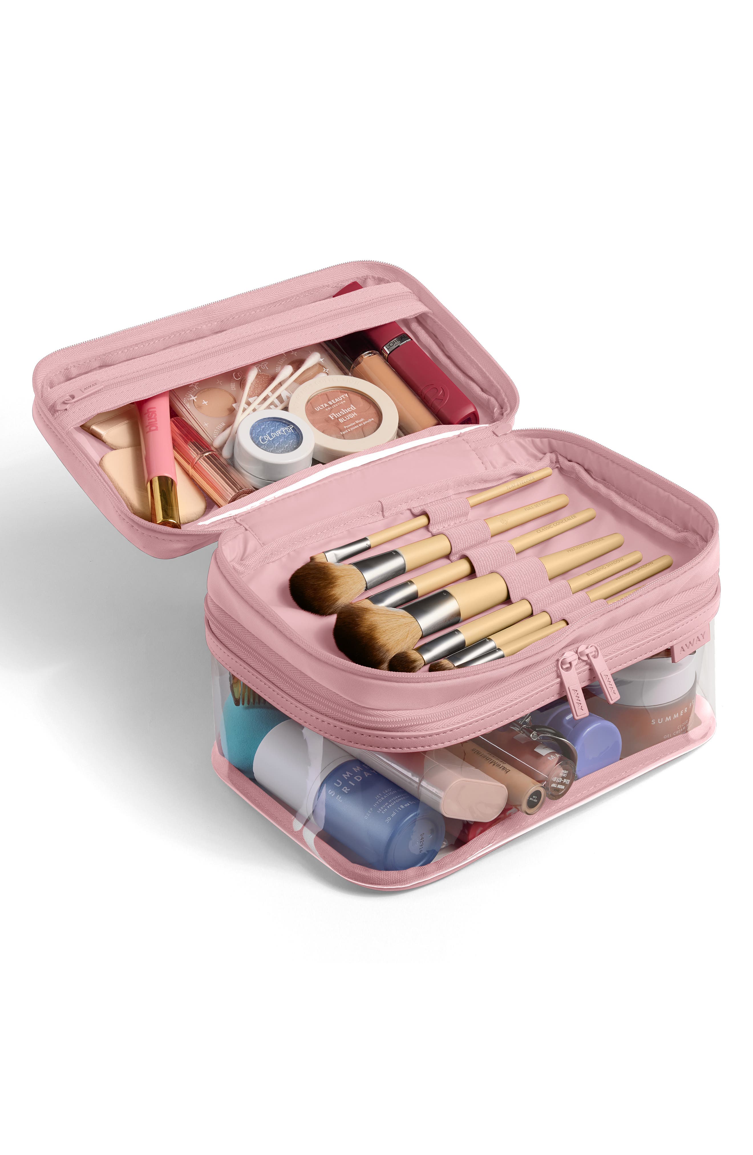 Clear Cosmetics Case, Alternate, color, BLUSH PINK