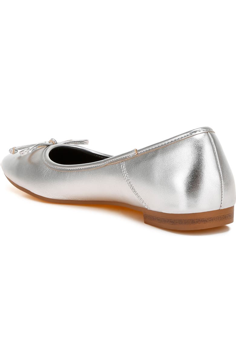 Rag & Co Ipara Ballet Flat, Alternate, color, Silver